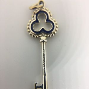 Tiffany & Co Sterling Silver Beaded Heart Key